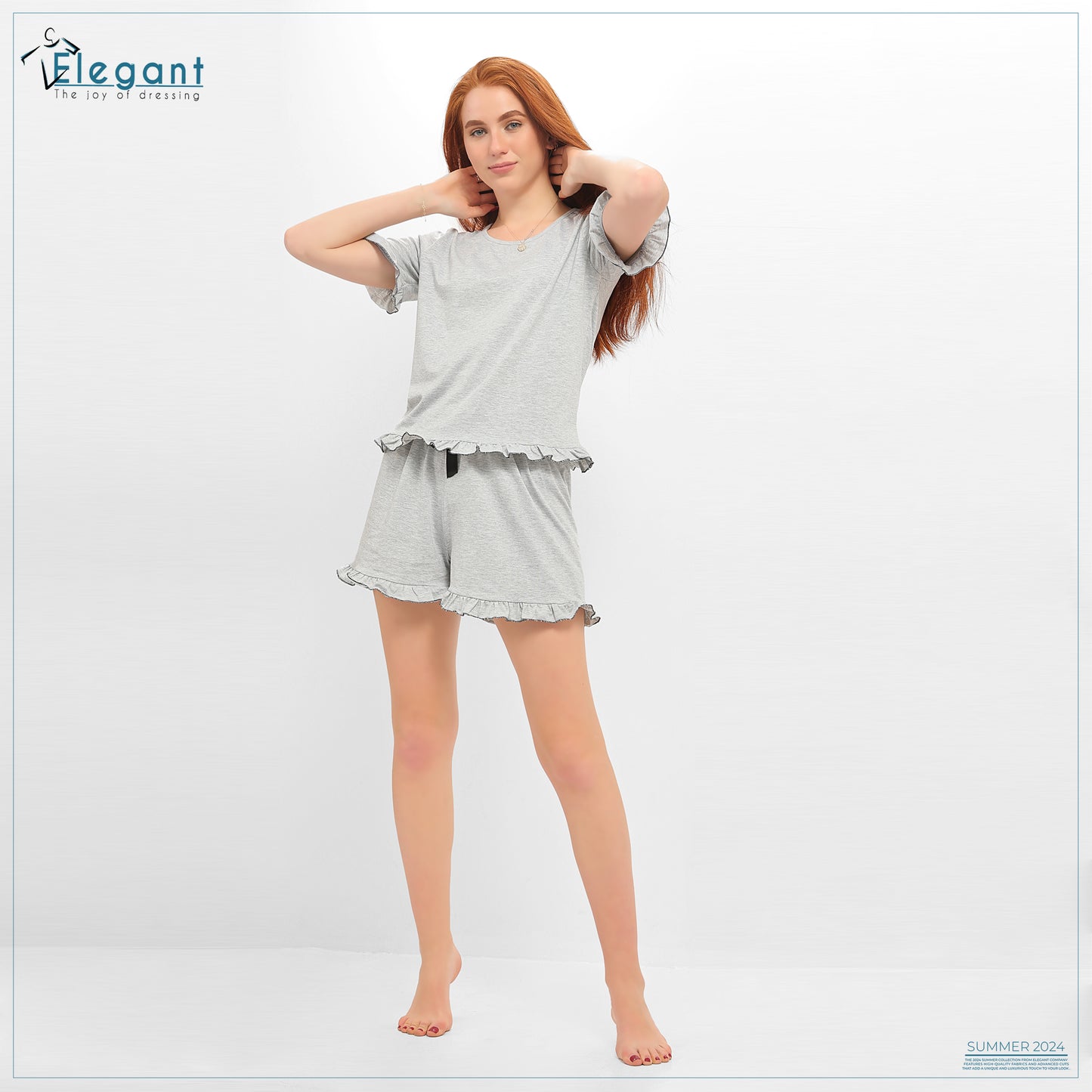 HALF SLEEVES CHINE SHORT PJAMA